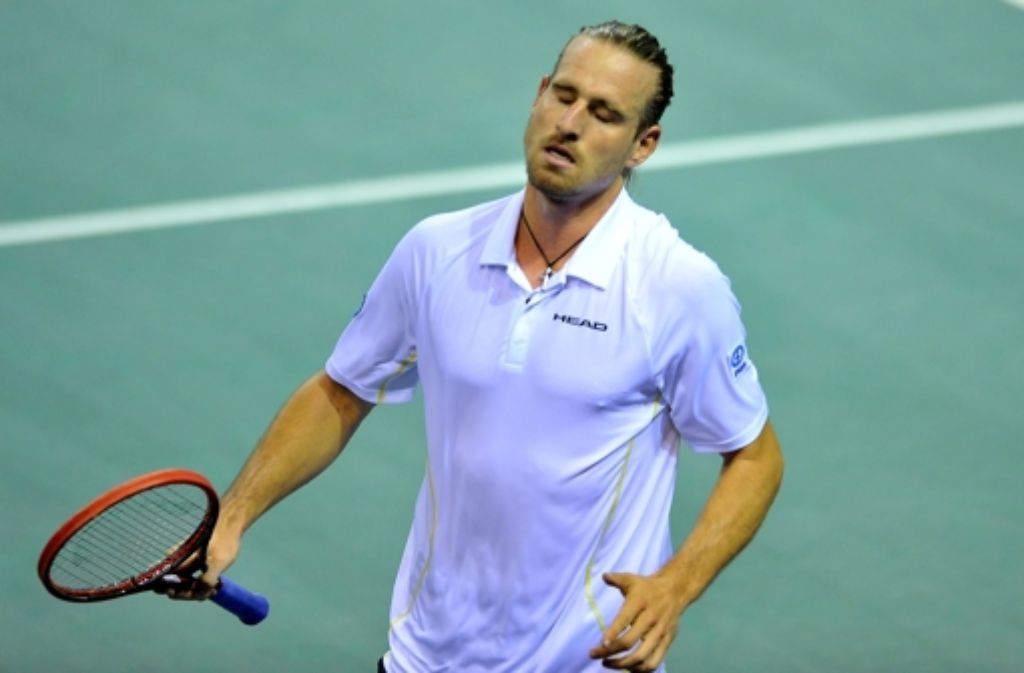 Peter Gojowczyk verlor das entscheidende Davis-Cup-Match gegen Gael Monfils.  Foto: dpa