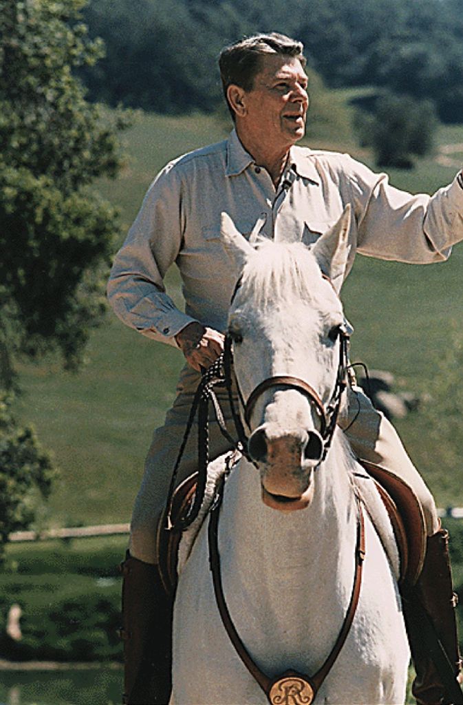 Der verstorbene Ex-Präsident der USA Ronald Reagan besaß zum Pferd auch die passende Ranch.