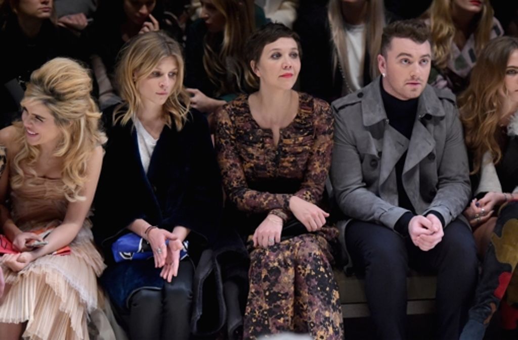 Paloma Faith, Clemence Posey, Maggie Gyllenhaal, Sam Smith und Cara Delevingne bei Burberry