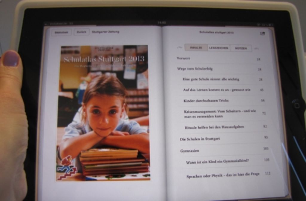 Das E-Book „Schulatlas Stuttgart 2013“ ist aus der Serie „StZ-Schulatlas“ entstanden. Foto: StZ