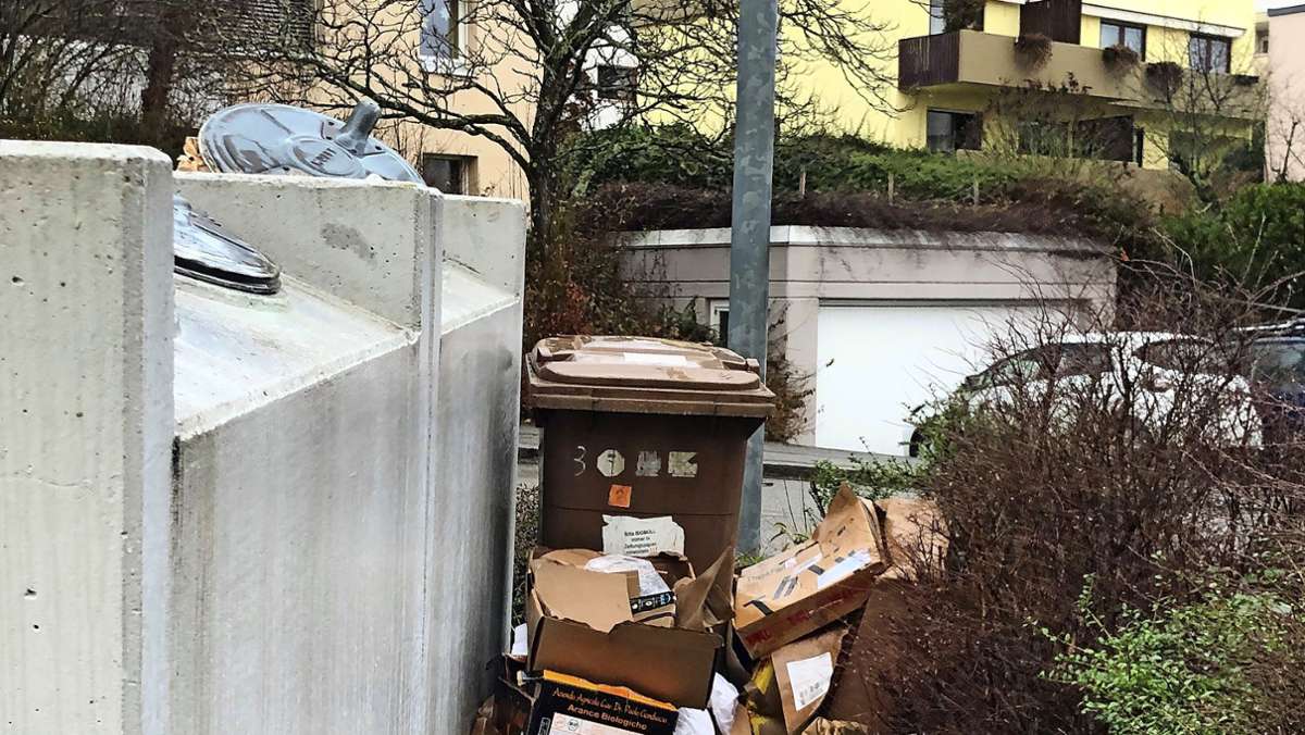 Müllproblem in Esslingen: Haufenweise Papier