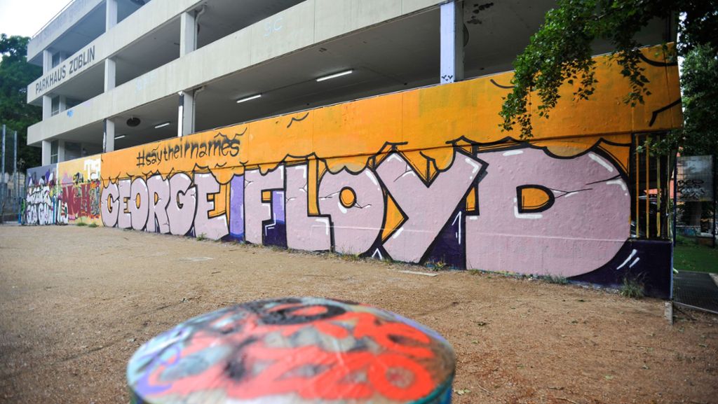 Black Lives Matter in Stuttgart: George-Floyd-Graffiti am Züblin-Parkhaus darf bleiben