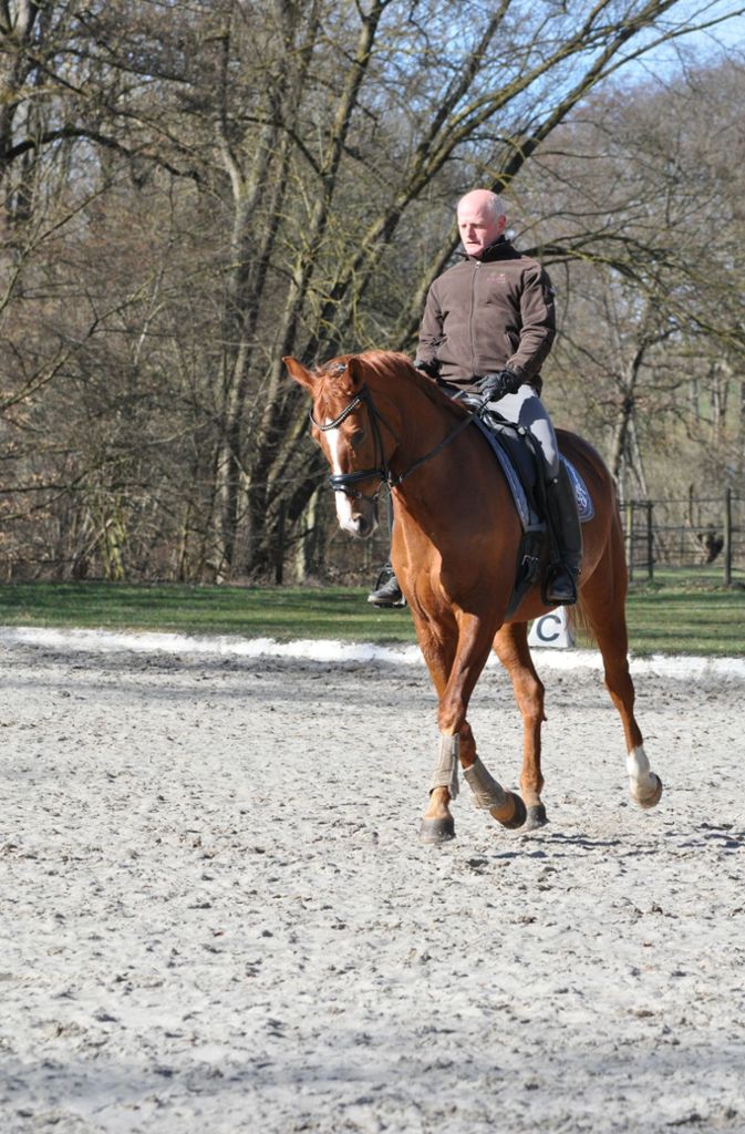 Der Reitlehrer und Berufsreiter ist erfolgreicher Ausbilder, Turnierreiter und Trainer des württembergischen Dressur-Regional-Kaders. Derzeit hat er rund 35 Berittpferde – also Pferde, die er selbst ausbildet – unter seinen Fittichen.