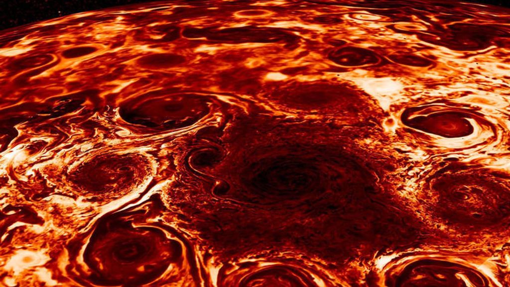 Raumsonde „Juno“ auf Jupiter-Mission: Auf dem Gasriesen toben gewaltige Wirbelstürme