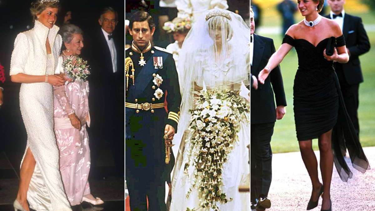  Prinzessin Diana prägte die Mode der 1980er und frühen 1990er Jahre wie wahrscheinlich keine andere. Ob „Elvis-Kleid“ oder „Revenge Dress“ – diese Kleider der 1997 verstorbenen Prinzessin von Wales sind unvergessen. 