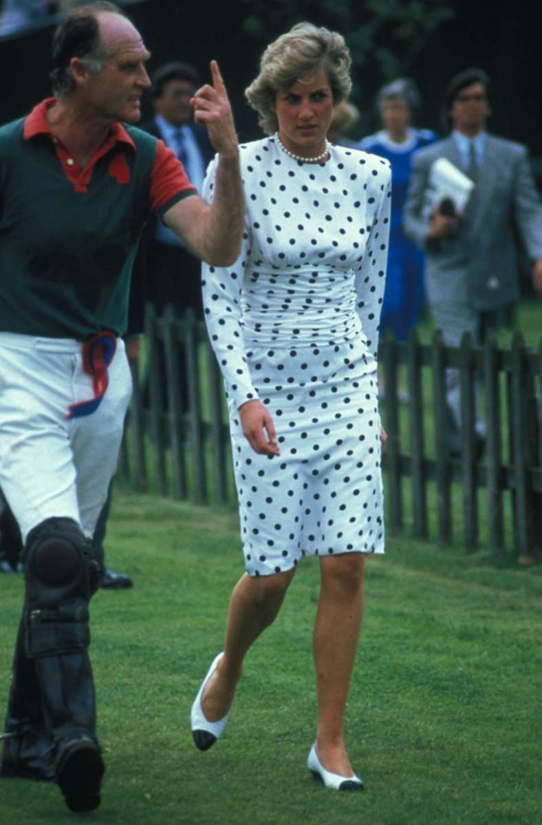 1987: Pünktchen beim Polo – Prinzessin Diana bei einem Turnier in Windsor.