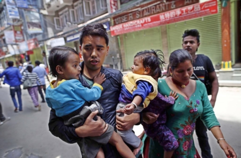 In Nepal hat es ein heftiges Nachbeben gegeben.  Foto: EPA