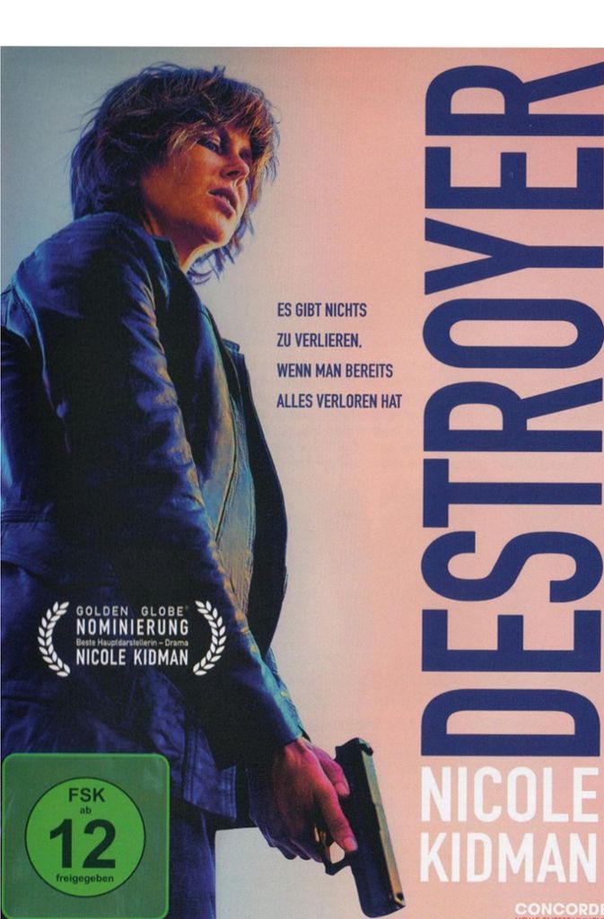 Hart am Nerv: Destroyer. Regie: Karyn Kusama. Concorde DVD/Blu-ray. 122 Minuten. 8/10 Euro. In diesem Cop-Drama brilliert Nicole Kidman als alkoholkranke Polizistin, die sich einer großen Schuld stellen muss. Wuchtig! (kah)