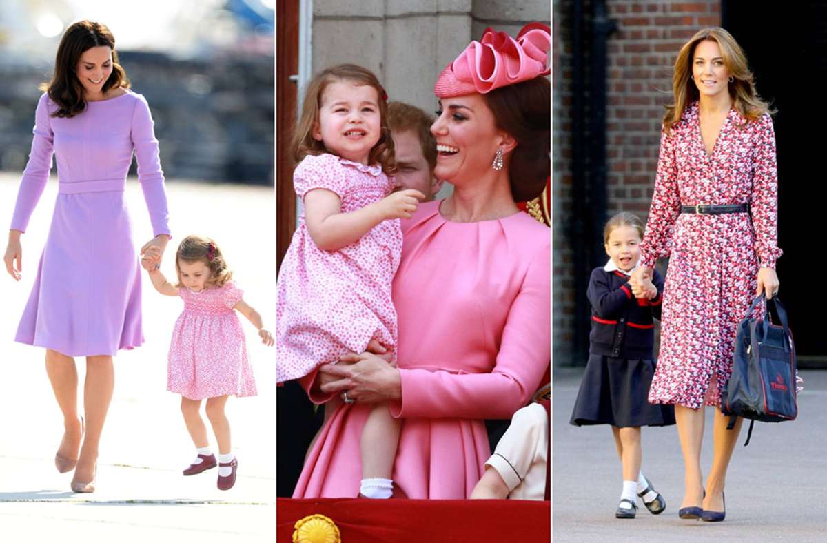 Meist sind sie modisch gut aufeinander abgestimmt: Herzogin Kate und ihre Tochter, Prinzessin Charlotte. Foto: Imago/i-Images/Paul Marriott/Starface