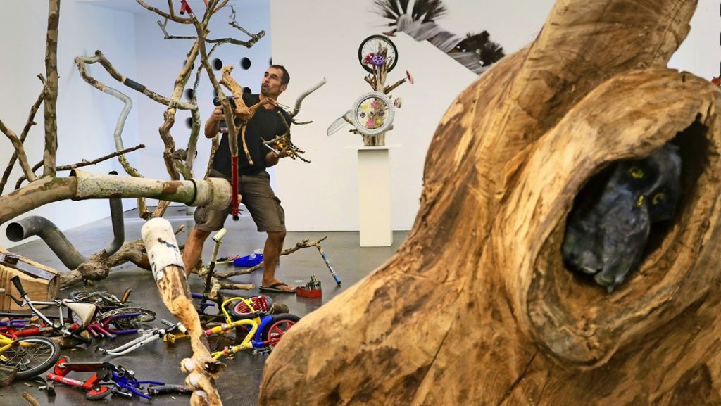 Neue Ausstellungen beim Kunstverein Ludwigsburg: Fahrräder, mit denen man nicht vom Fleck kommt