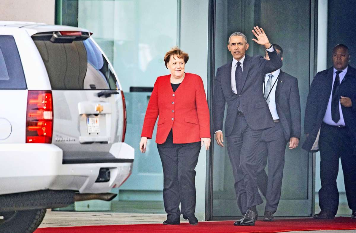 Angela Merkel und Barack Obama – Afrikas Namen spiegeln die Weltpolitik. Foto: AFP/MICHAEL KAPPELER
