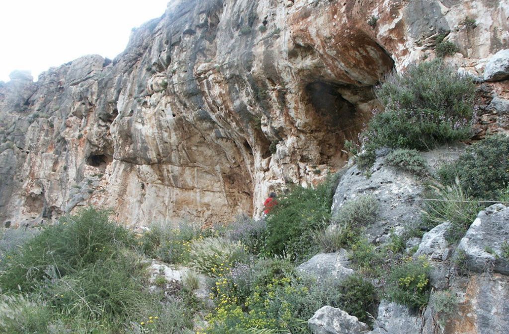 Eingang zur Misliya-Höhle am Berg Karmel.