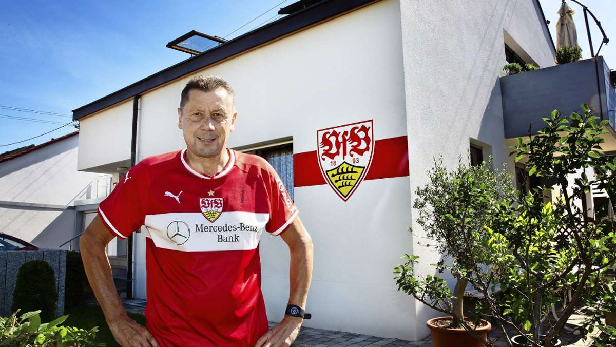 VfB-Fan aus Berkheim setzt Zeichen: Ein Haus trägt Brustring