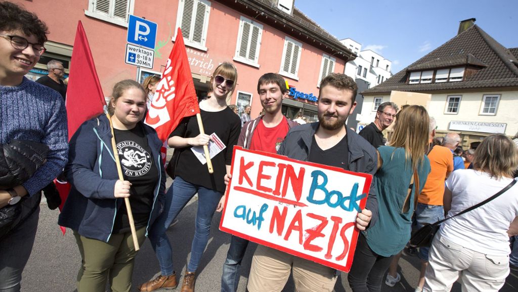 Demonstration in Winnenden: Linkes Bündnis setzt Zeichen gegen Rechts